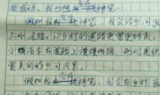 作文我和神笔马良的一天