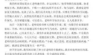 漫画老师作文400字五年级